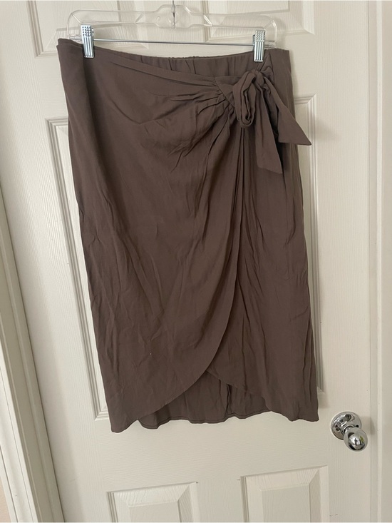 torrid Dresses & Skirts - torrid Chocolate Brown Wrap Midi Skirt with Side Tie